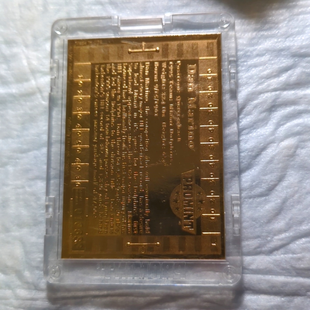 ProMint 22K Gold Dan Marino Miami Dolphins Football Card Rare Ser.# 013633 - Picture 11 of 11